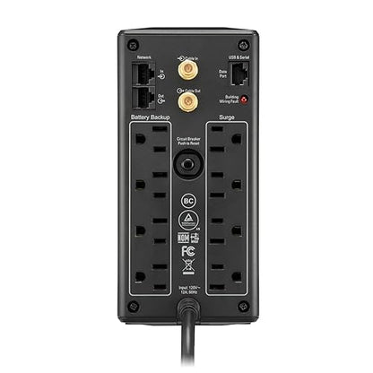 APC Battery Backup Surge Protector, BX850M Backup Battery Power Supply, AVR, Dataline Protection 850VA Battery Backup