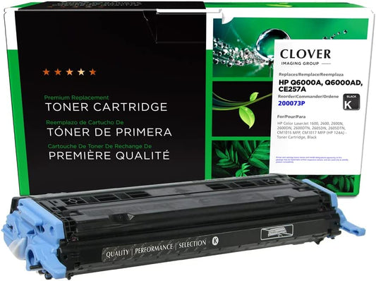 Clover imaging group Clover Remanufactured Toner Cartridge Replacement for HP Q6000A (HP 124A) | Black 2,500 Black