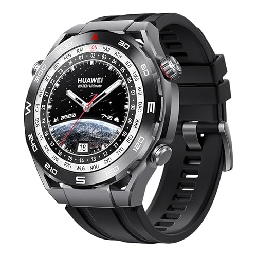 HUAWEI Watch Ultimate Smartwatches, Zirconium-Based Liquid Metal, Data-Driven Health Monitoring, Offline Contour maps, 100-metre Water Resistance, Two-Week Battery Life, Black