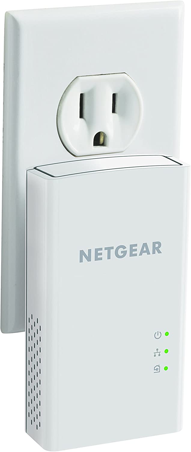NETGEAR Powerline adapter Kit, 1200 Mbps Wall-plug, 1.2 Gigabit Ethernet Ports (PL1200-100PAS) 1.2 Gbps Kit