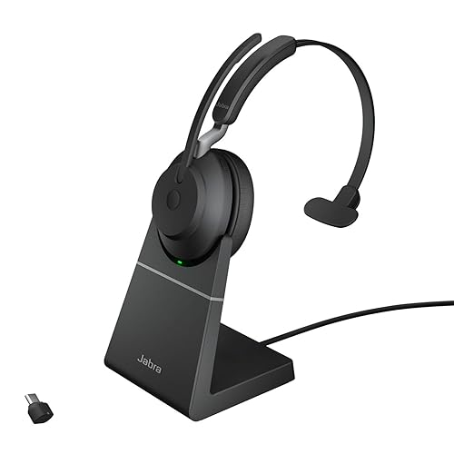 Jabra Evolve2 65 USB-C UC Mono with Charging Stand - Black Wireless Headset/Music Headphones