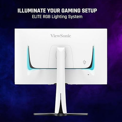 ViewSonic XG272-2K-OLED 27 Inch 1440p 240Hz OLED Ergonomic White Gaming Monitor with up to 0.01ms, FreeSync Premium, G-Sync Compatibility, RGB, and USB-C, HDMI v2.1, DP Inputs 27-Inch 2K