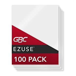 Swingline GBC Thermal Laminating Sheets/Pouches, Menu Size, 3 Mil, EZUse, 100-Count, Clear 3 mil Menu