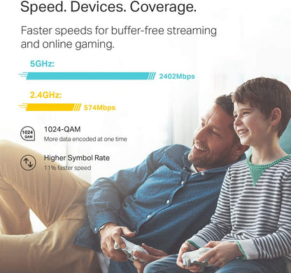 TP-Link Deco X60 WiFi 6 AX3000 Whole-Home Mesh Wi-Fi System, 3-Pack