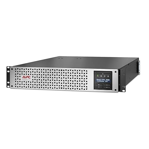 APC Smart-UPS 3000VA Lithium Ion UPS with Network Management Card, SMTL3000RM2UCNC, Pure Sine Wave, Network Uninterruptible Power Supply, 120V 3000VA No NMC UPS