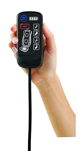 ObusForme Rechargeable Deep Shiatsu Back Massager Cordless with Heat | 3 Massage Zones - Upper, Lower or Full Back | Massage Cushion for Use with Chair