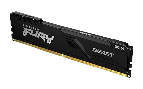 Kingston Fury Beast 16GB 3200MHz DDR4 CL16 Memory Gamer for PC Black (KF432C16BB1/16) 16.0 3200MHz 16 GB