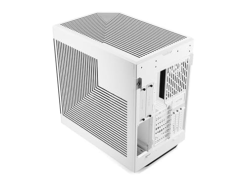 HYTE Y60 Modern Aesthetic Dual Chamber Panoramic Tempered Glass Mid-Tower ATX Computer Gaming Case with PCIE 4.0 Riser Cable Included, Snow White (CS-HYTE-Y60-WW)