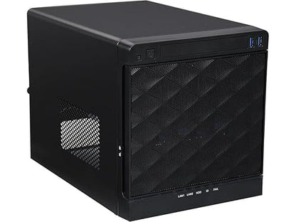 In Win Mini 4 Bay Server Tower - SECC - 7 x Bay - 0 - Mini ITX Motherboard Supported - 1 x Fan(s) Supported - 1 x External 5.25" Bay - 4 x External 3.5" Bay - 2 x Internal 2.5" Bay - 1x Slot(s) - 2 x USB(s)