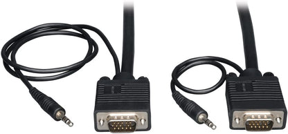 Tripp Lite VGA Coax Monitor Cable with audio, High Resolution cable with RGB coax (HD15 and 3.5mm M/M) 25-ft.(P504-025) 25 feet