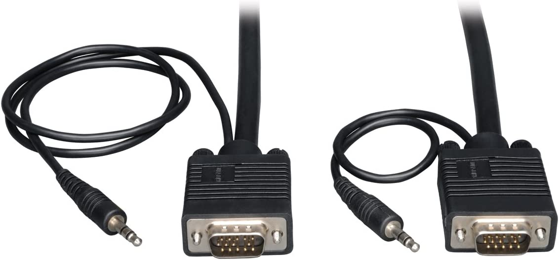 TRIPP LITE P504-035 VGA Coax High Resolution Monitor Cable Audio HD15 3.5mm M/M 35-Feet