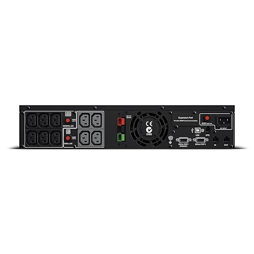 CyberPower PR1500ELCDRTXL2U High-Voltage Smart App Sinewave UPS System, 1500VA/1125W, 10 Outlets, AVR, 2U Rack/Tower