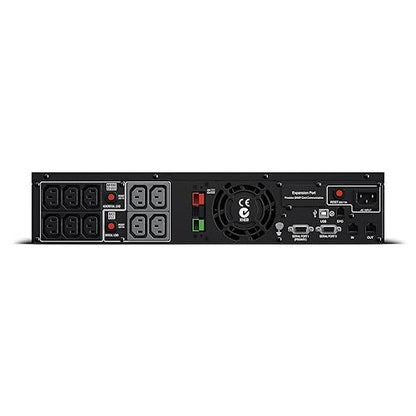 CyberPower PR1500ELCDRTXL2U High-Voltage Smart App Sinewave UPS System, 1500VA/1125W, 10 Outlets, AVR, 2U Rack/Tower
