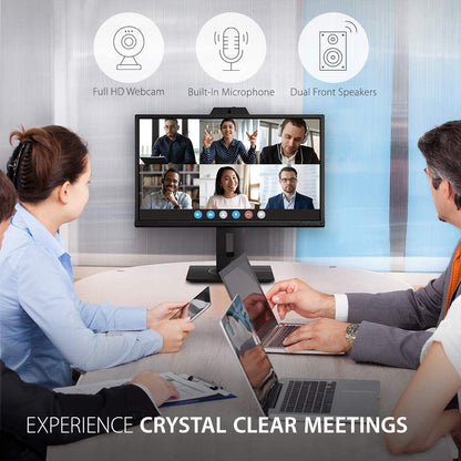 ViewSonic VG2440V 24 Inch 1080p IPS Video Conferencing-Monitor with Integrated 2MP-Camera, Microphone, Speakers, Eye Care, Ergonomic Design, HDMI DisplayPort VGA Inputs for Home and Office 24-Inch WebCam