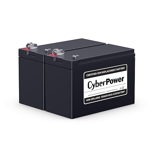 CyberPower RB1270X2C UPS Replacement Battery Cartridge, Maintenance-Free, User Installable, 12V/7Ah