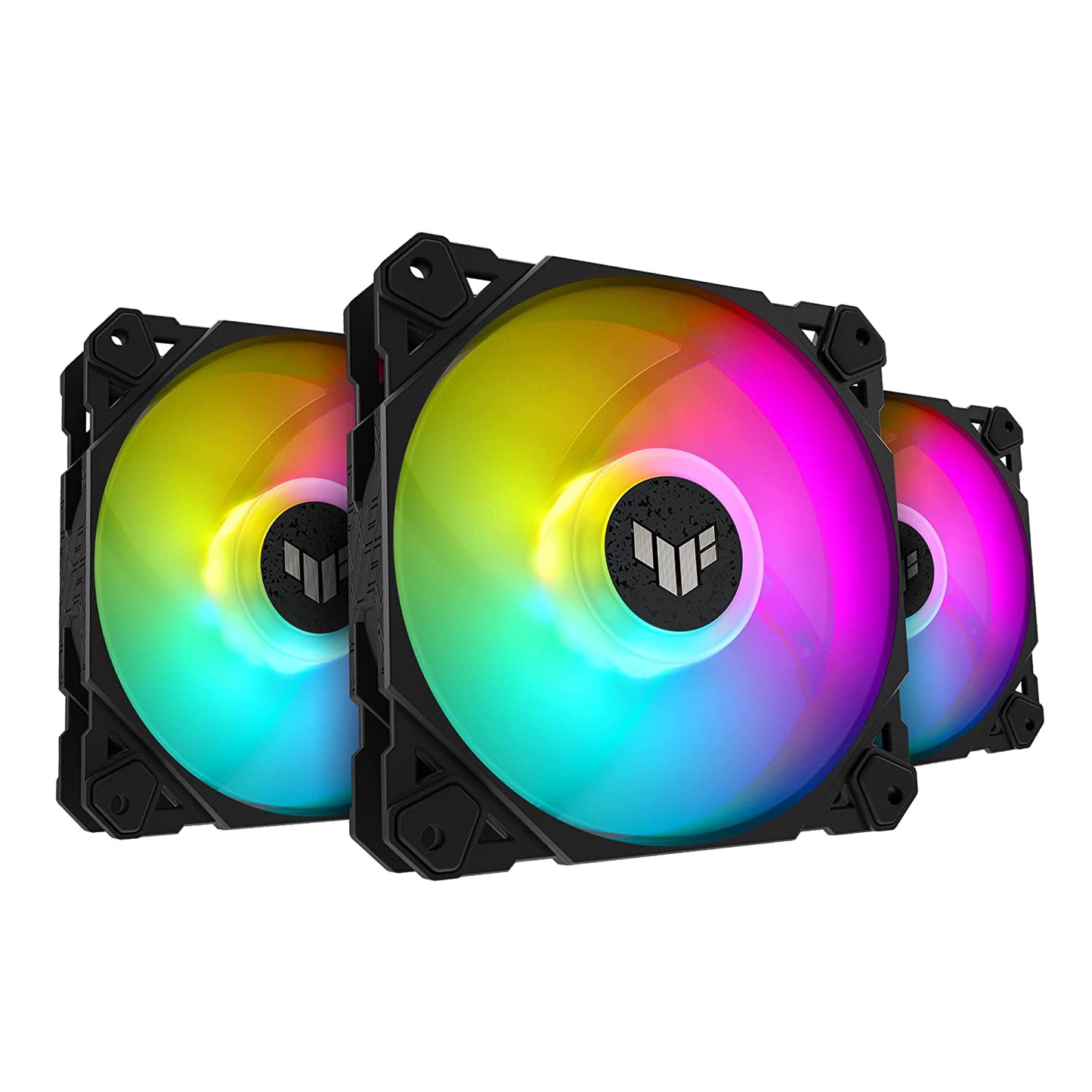 ASUS TUF Gaming TF120 ARGB Chassis Fan 3Pin Customizable LEDs Blade, Advanced Fluid Dynamic Bearing, 120mm PWM Control, Anti-Vibration Pads, Double-Layer LED Array for Computer Case &amp; Liquid Radiator