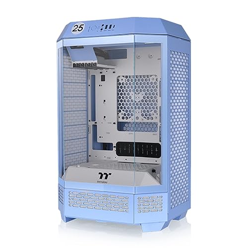 Thermaltake Tower 300 Hydrangea Blue Micro-ATX Case; 2x140mm CT Fan Included; Support Up to 420mm Radiator; Optional Chassis Stand Kit Allows Horizontal Display; CA-1Y4-00SFWN-00; 3 Year Warranty Tower 300 Case Hydrangea Blue