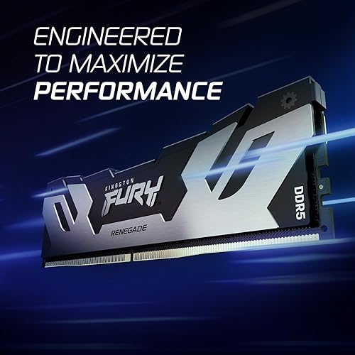 Kingston Fury Renegade 16GB 7200MT/s DDR5 CL38 DIMM Desktop Memory Single Module | Intel XMP 3.0 | Overclocking Stability | KF572C38RS-16 7200MT/s 16GB
