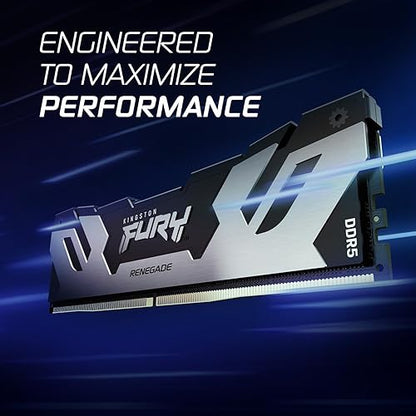 Kingston Fury Renegade 16GB 7200MT/s DDR5 CL38 DIMM Desktop Memory Single Module | Intel XMP 3.0 | Overclocking Stability | KF572C38RS-16 7200MT/s 16GB