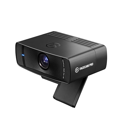 Elgato Facecam Pro, True 4K60 Ultra HD Webcam for Live Streaming, Gaming, Video Calls, Advanced Light Correction, DSLR Style Control, Wide Angle, Works with OBS, Teams,Zoom, PC/Mac, Black Webcam Facecam Pro