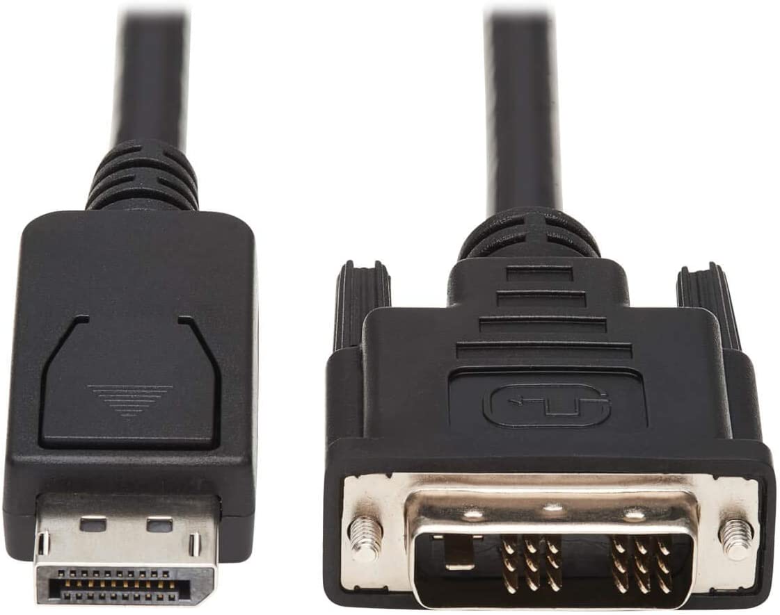 Tripp Lite Displayport to DVI Cable Adapter, DP with Latches, DP to DVI-D Single Link (M/M), DP2DVI, 10 ft.(P581-010), black 10 ft. DP Adapter
