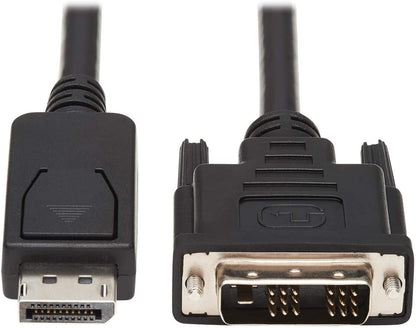 Tripp Lite Displayport to DVI Cable Adapter, DP with Latches, DP to DVI-D Single Link (M/M), DP2DVI, 10 ft.(P581-010), black 10 ft. DP Adapter