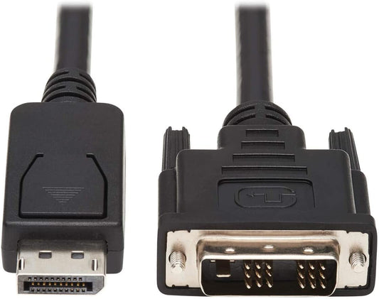 Tripp Lite Displayport to DVI Cable Adapter, DP with Latches, DP to DVI-D Single Link (M/M), DP2DVI, 10 ft.(P581-010), black 10 ft. DP Adapter