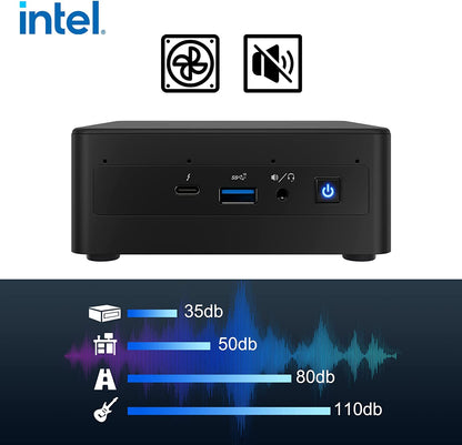 Intel NUC 11, NUC11PAHi5 Canyon Mini PC Desktop, Win 10 Pro Mini Computer, Intel Core i5-1135G7 Processor, 4Core,8MB Cache, 28W Intel Iris Xe Graphics, WiFi6, Thunderbolt 3 (16GB RAM+256GB PCIe SSD) NUC11PAHi5 16GB+256GB