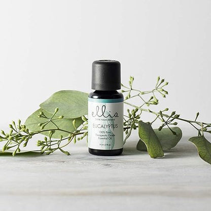 Ellia Diffuser Essential Oil Eucalyptus 15ml, 100% Pure, Therapeutic Grade