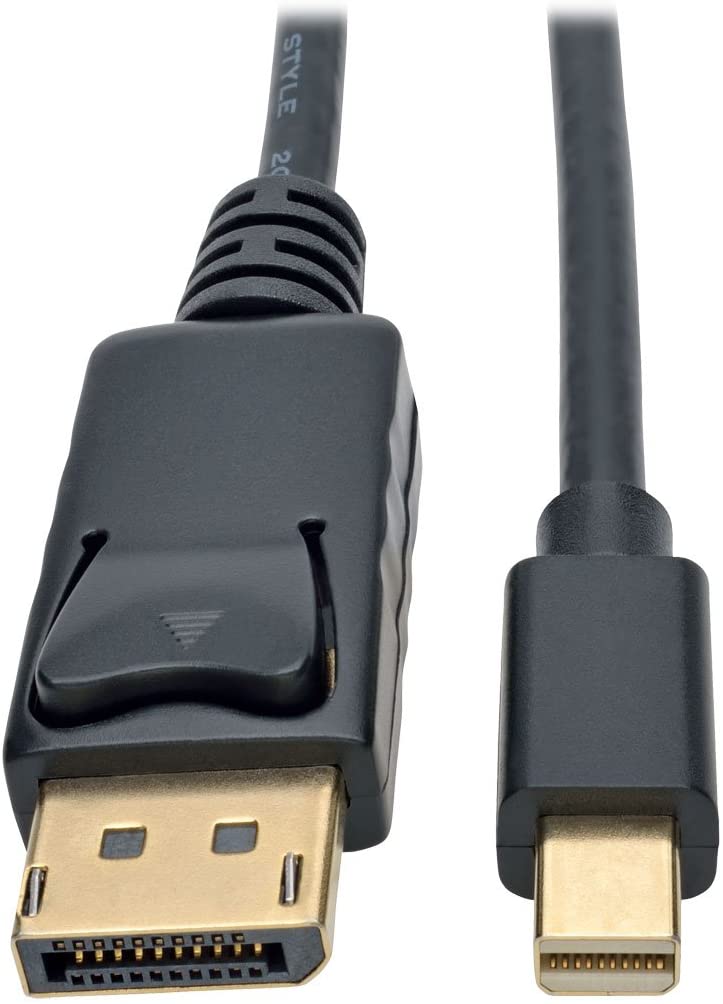 Tripp Lite Mini DisplayPort to DisplayPort Cable, 4K x 2K @ 60Hz, 4096 x 2160 (M/M), Black, 6-ft (P583-006-BK) 6-ft Black