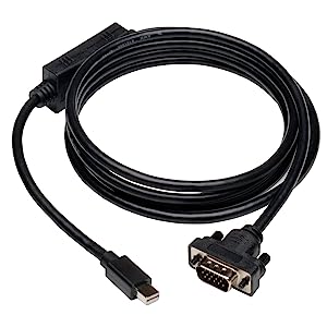 Tripp Lite Mini DisplayPort to VGA Active Adapter Cable, MDP 1.2, MDP to HD15 (M/M), MDP2VGA, 1080p, 6 ft. (P586-006-VGA-V2) 6 ft. MDP 1.2