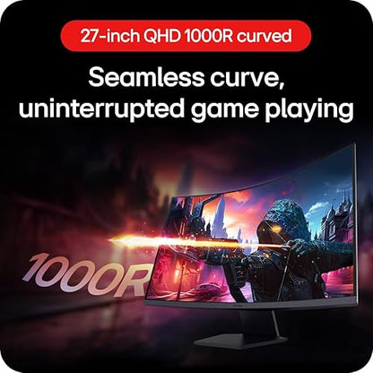 LG Ultragear™ 32GS60QX-B 32-inch Ultragear™ QHD (2560x1440) 1000R Curved Gaming Monitor | 1ms (GtG), 180Hz | AMD FreeSync™ 32" 2560 x 1440 VA