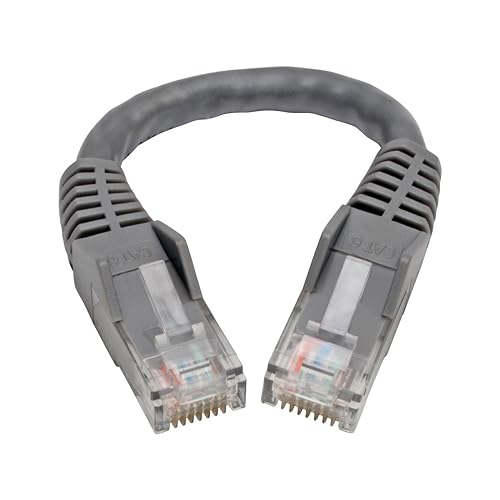 Tripp Lite N201-06N-GY Cat6 Gigabit Ethernet Snagless Molded Patch Cable 24 AWG 550MHz Premium UTP, Gray, RJ45 M/M 6