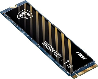 MSI SPATIUM M371 NVME M.2 1TB Internal Solid State Drive 1000 GB PCI Express 4.0 3D NAND (SPATIUM M371 NVME M.2 1TB)