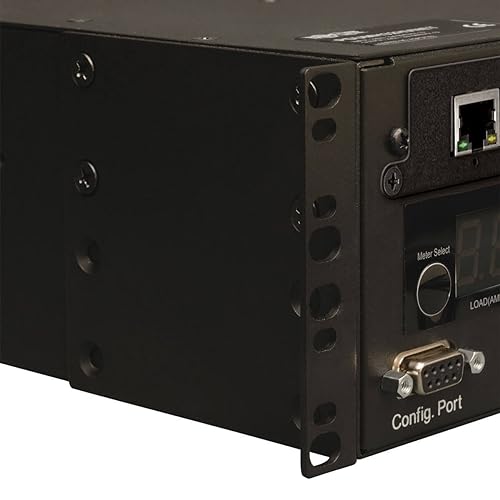 Tripp Lite Switched PDU, 7.4kW Single Phase, 230V, 16 Outlets (C13), IEC-309 32A Blue, 12ft. Cord, 2U Rack-Mount Power, TAA (PDUMH32HVNET) , Black 16 Outlets 32 Amps / 240 Volts