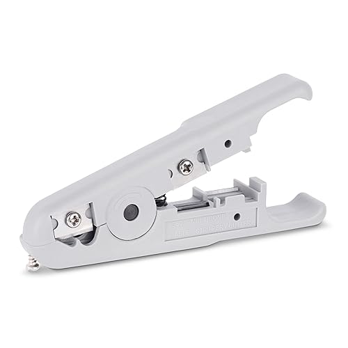 StarTech.com Network Cable Stripper and Cutter, Professional Wire Stripper for UTP/FTP/STP/Coax Cables, Rotary Wire Stripping and Cutting Tool