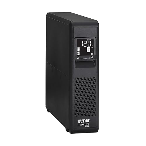 Eaton Tripp Lite Series SMART1000PSRTNC 1000VA Online Cloud-Connected Tower UPS Battery Backup & Surge Protector, 750W, Pure Sine Wave, AVR, Computer Uninterruptible Power Supply Units