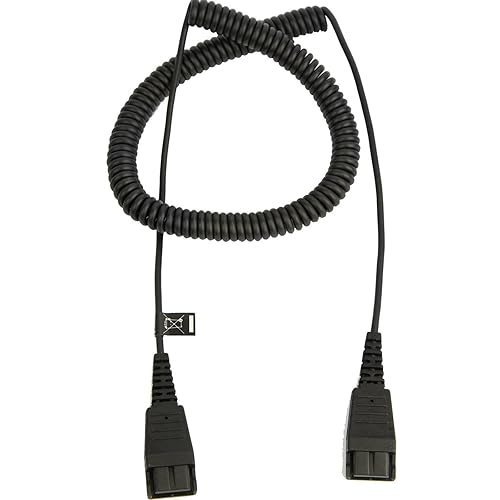Jabra 8730-009 QD to QD Coiled Extension Cord