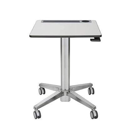 Ergotron – LearnFit Mobile Standing Desk, Adjustable Height Small Rolling Laptop Computer Sit Stand Desk with Wheels for Classroom, Office, Medical or Home Use – Adjusts from 29 to 45 Inches – Grey Short, 29-45 worksurface Grey