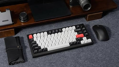 Keychron Q1 HE Hot-swappable RGB Wireless Mechanical Keyboard 2.4 GHz & Bluetooth Hall Effect Switches Aluminum Frame with Knob 75% Layout (84 Keys) for Windows Mac OS, Carbon Black (Q1H-M1) Hall Effect Switch Carbon Black