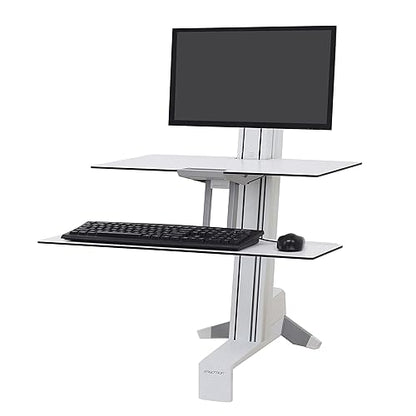 Ergotron WorkFit-S Single LD with Worksurface and Stand, White