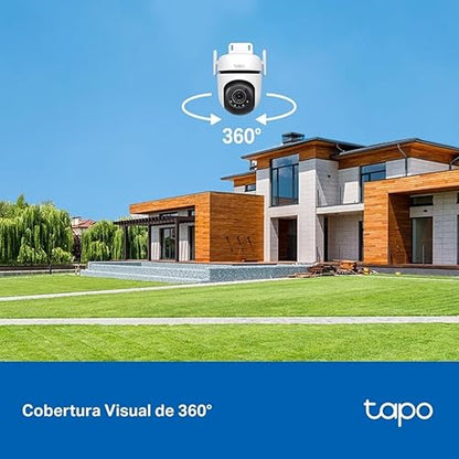 TP-Link Tapo 2K QHD Pan/Tilt Outdoor Wired Security Wi-Fi Camera, 360° Visual Coverage, Starlight Full-Color Night Vision Up to 98ft, Person/Pet/Venicle Detection,Physical Privacy Mode(Tapo C520WS) 2K QHD w/Starlight Sensor, Pan/Tilt