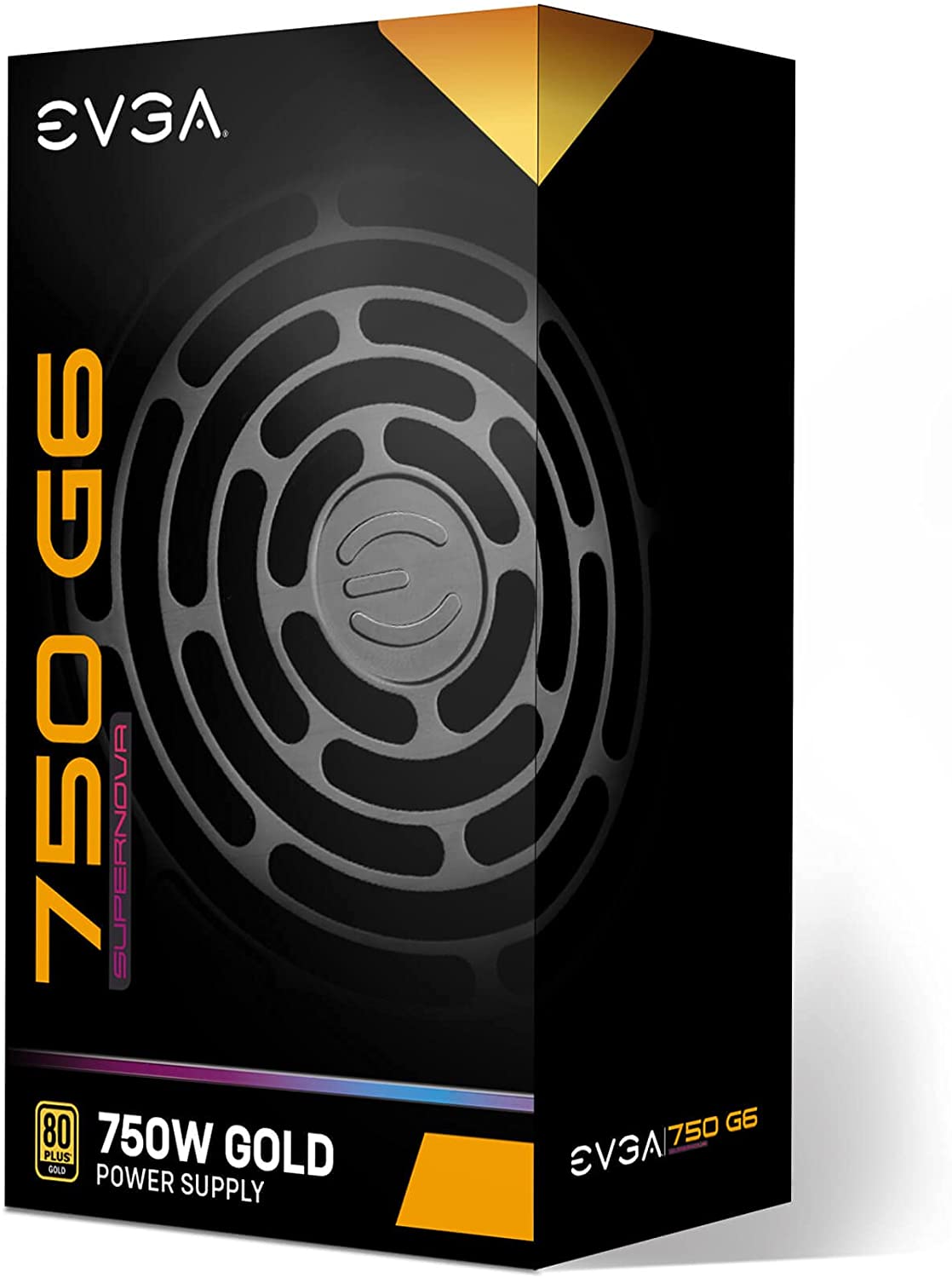 EVGA Supernova 750 G6, 80 Plus Gold 750W, Fully Modular, Eco Mode with FDB Fan, 10 Year Warranty, Includes Power ON Self Tester, Compact 140mm Size, Power Supply 220-G6-0750-X1 750W G6