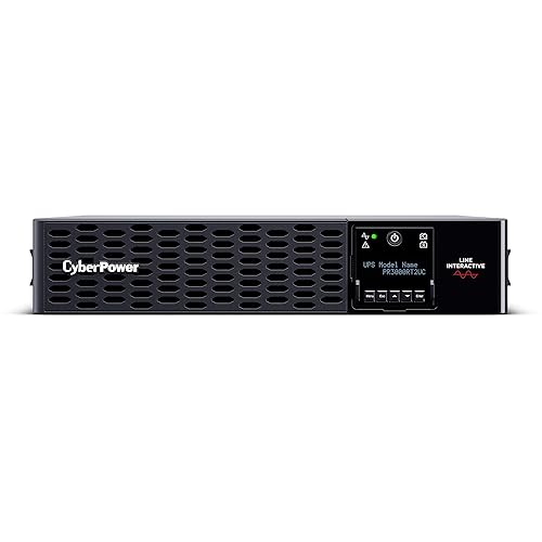 CyberPower PR3000RT2UC Smart App Sinewave UPS System, 3000VA/3000W, 9 Outlets, 2U Rack/Tower, AVR, Built-in Cloud Monitoring Standard 3000VA