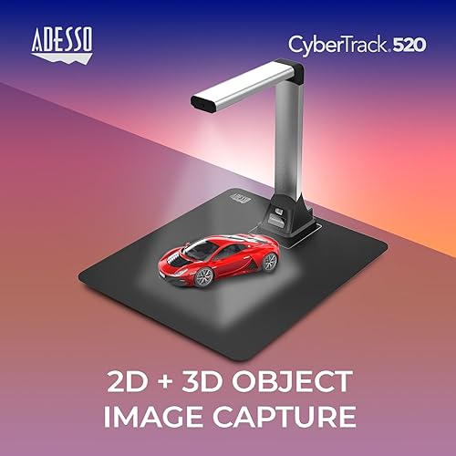 Adesso 5 Megapixel Fixed-Focus A4 Document Camera Scanner with OCR Text Recognition