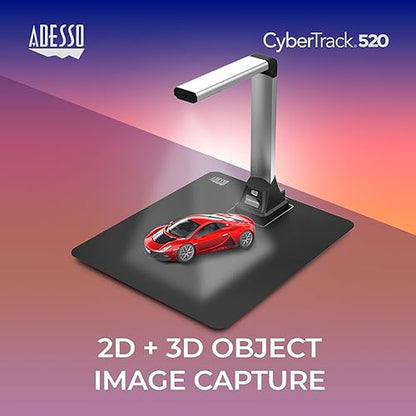 Adesso 5 Megapixel Fixed-Focus A4 Document Camera Scanner with OCR Text Recognition