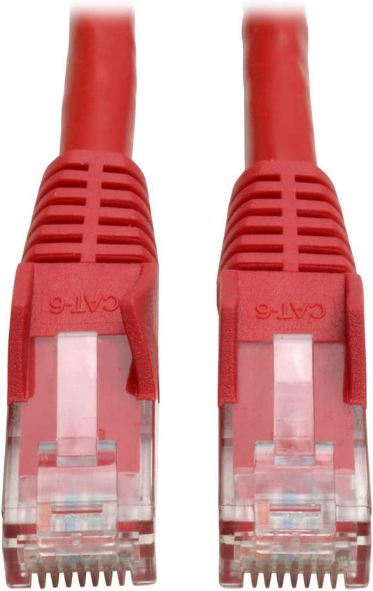 Tripp Lite Cat6 Gigabit Snagless Molded Patch Cable (RJ45 M/M) - Red, 7-ft.(N201-007-RD) 7-ft. Red