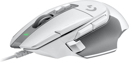 Logitech G502 X Wired Gaming Mouse - LIGHTFORCE hybrid optical-mechanical primary switches, HERO 25K gaming sensor, compatible with PC - macOS/Windows - White White Wired Non-RGB