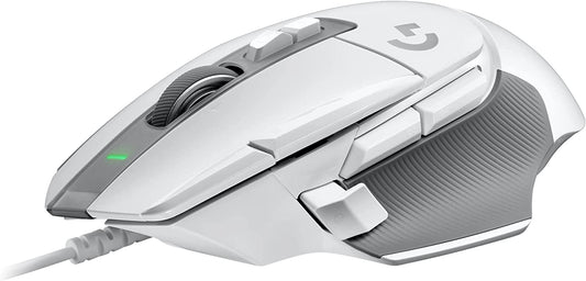 Logitech G502 X Wired Gaming Mouse - LIGHTFORCE hybrid optical-mechanical primary switches, HERO 25K gaming sensor, compatible with PC - macOS/Windows - White White Wired Non-RGB