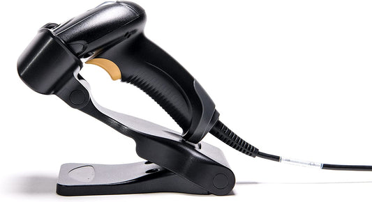 Star Micronics Handheld Wired Barcode Scanner, USB Cable Connectivity, 1D/2D Imager, Black, Stand Included, mC-Print and mPOP Compatible, IP42 Wired/USB Black
